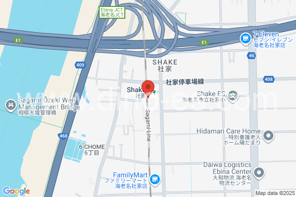社家メンズエステの地図です。map of Shake station where spa and massage salons are located