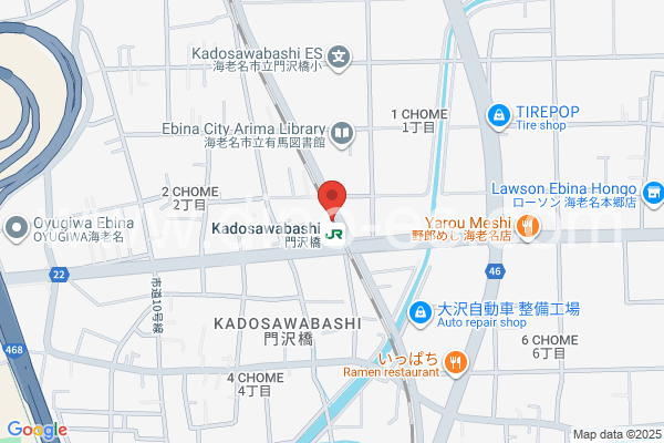 門沢橋メンズエステの地図です。map of Kadosawabashi station where spa and massage salons are located