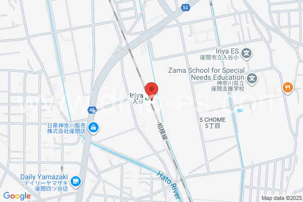 入谷(神奈川)メンズエステの地図です。map of Iriya station where spa and massage salons are located