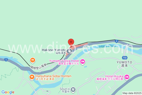 箱根湯本メンズエステの地図です。map of Hakone-Yumoto station where spa and massage salons are located