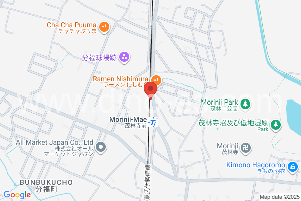 茂林寺前メンズエステの地図です。map of Morinjimae station where spa and massage salons are located