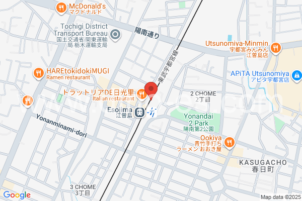 江曽島メンズエステの地図です。map of Esojima station where spa and massage salons are located
