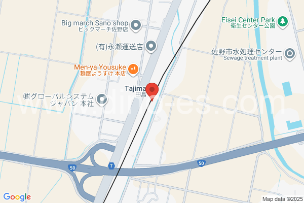 田島メンズエステの地図です。map of Tajima station where spa and massage salons are located