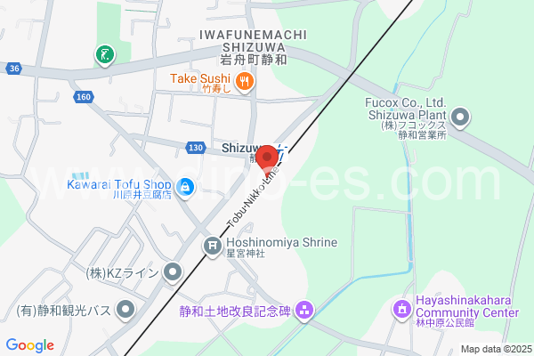 静和メンズエステの地図です。map of Shizuwa station where spa and massage salons are located