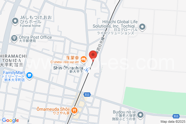新大平下メンズエステの地図です。map of Shin-Ōhirashita station where spa and massage salons are located