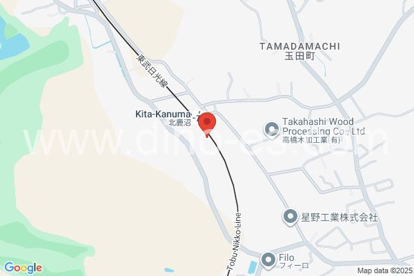 北鹿沼メンズエステの地図です。map of Kita-Kanuma station where spa and massage salons are located