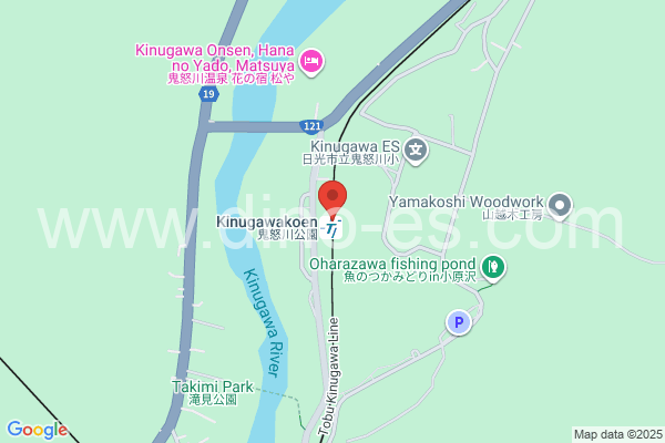 鬼怒川公園メンズエステの地図です。map of Kinugawakōen station where spa and massage salons are located