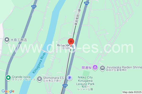 小佐越メンズエステの地図です。map of Kosagoe station where spa and massage salons are located