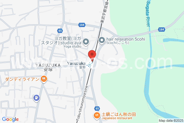 安塚メンズエステの地図です。map of Yasuzuka station where spa and massage salons are located