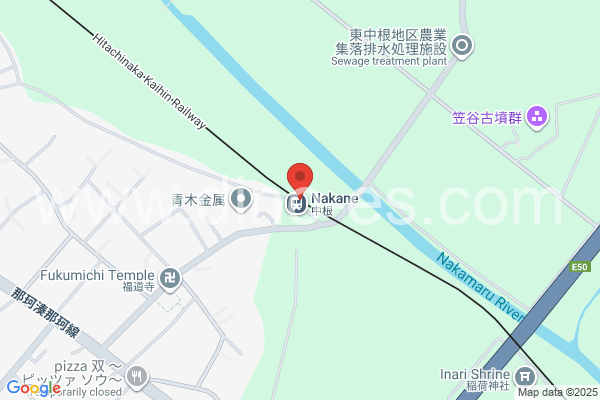 中根メンズエステの地図です。map of Nakane station where spa and massage salons are located