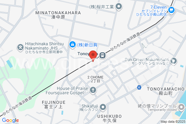 殿山メンズエステの地図です。map of Tonoyama station where spa and massage salons are located