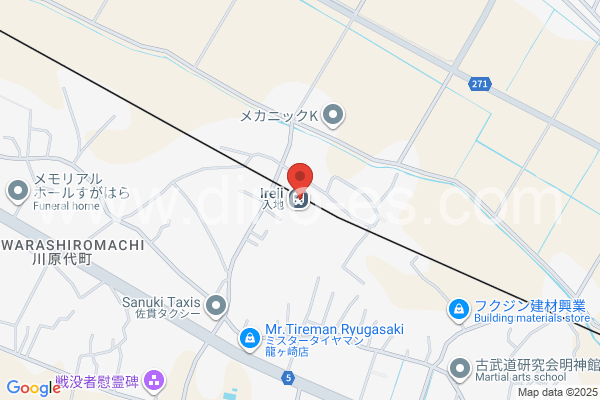 入地メンズエステの地図です。map of Ireji station where spa and massage salons are located
