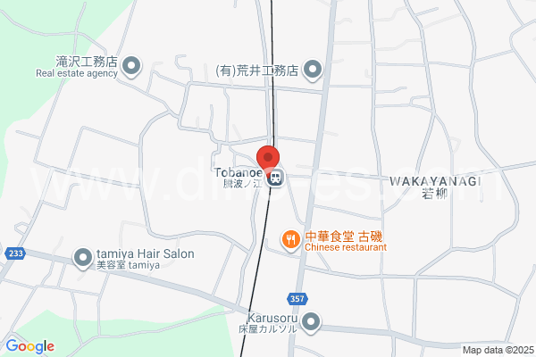 騰波ノ江メンズエステの地図です。map of Tobanoe station where spa and massage salons are located
