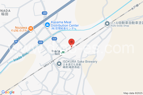 稲田メンズエステの地図です。map of Inada station where spa and massage salons are located