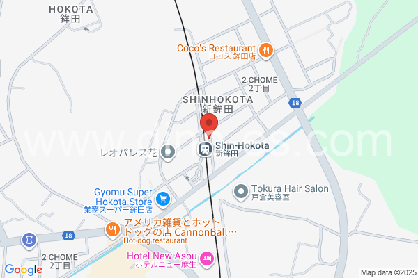 新鉾田メンズエステの地図です。map of Shin-Hokota station where spa and massage salons are located