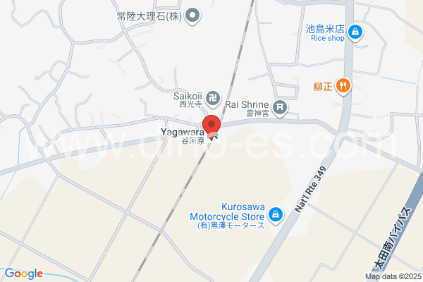 谷河原メンズエステの地図です。map of Yagawara station where spa and massage salons are located