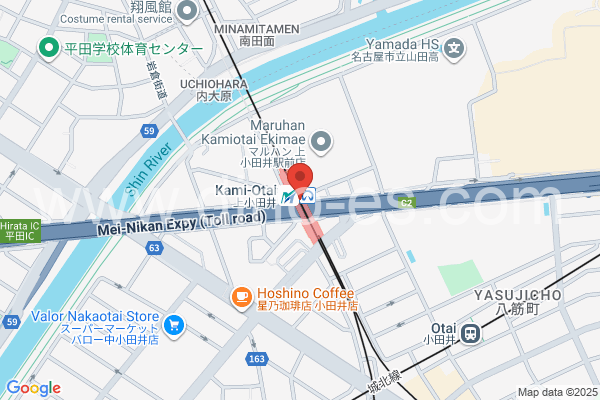 上小田井メンズエステの地図です。map of Kami-Otai station where spa and massage salons are located