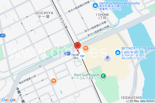 稲永メンズエステの地図です。map of Inaei station where spa and massage salons are located
