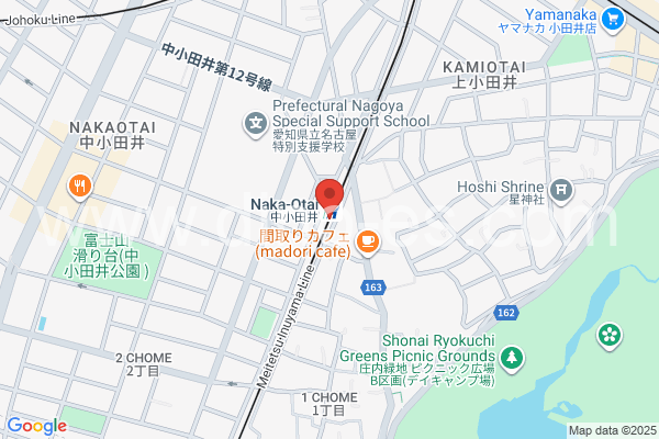 中小田井メンズエステの地図です。map of Nakaotai station where spa and massage salons are located