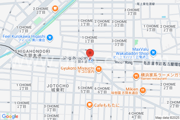 志賀本通メンズエステの地図です。map of Shiga-hondōri station where spa and massage salons are located