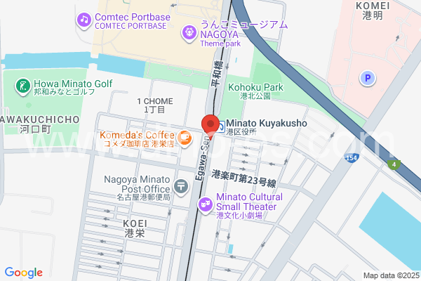 港区役所メンズエステの地図です。map of Minato Kuyakusho station where spa and massage salons are located