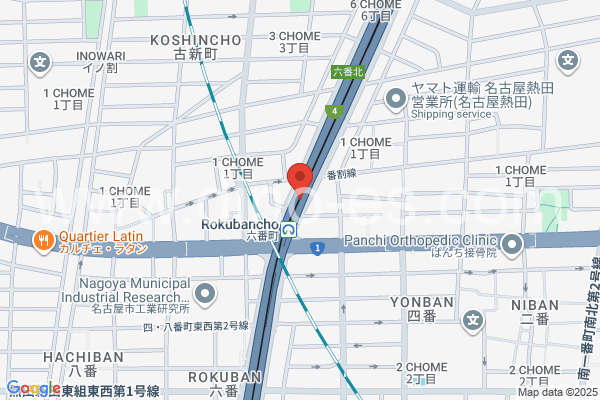 六番町メンズエステの地図です。map of Rokubanchō station where spa and massage salons are located