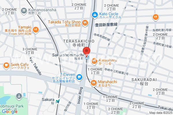 桜本町メンズエステの地図です。map of Sakurahommachi station where spa and massage salons are located