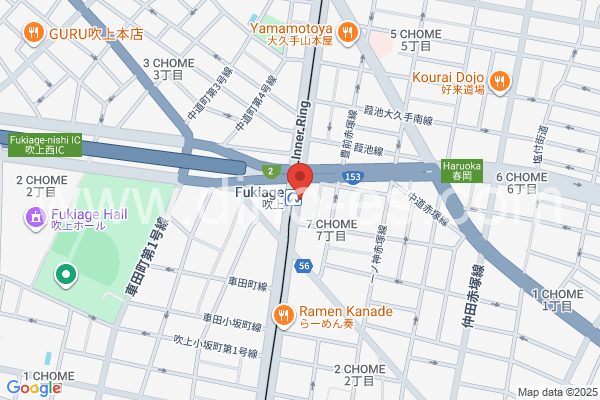吹上(愛知)メンズエステの地図です。map of Fukiage station where spa and massage salons are located