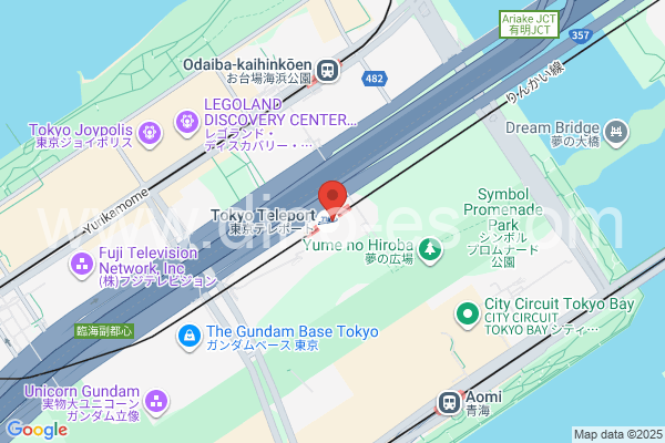 東京テレポートメンズエステの地図です。map of Tokyo Teleport station where spa and massage salons are located