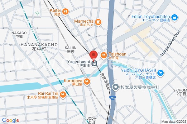 柳生橋メンズエステの地図です。map of Yagyūbashi station where spa and massage salons are located
