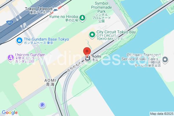 青海(東京)メンズエステの地図です。map of Aomi station where spa and massage salons are located