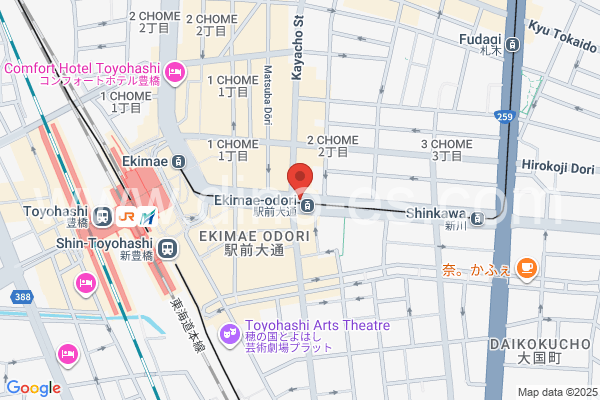 駅前大通メンズエステの地図です。map of Ekimae Ōdōri station where spa and massage salons are located