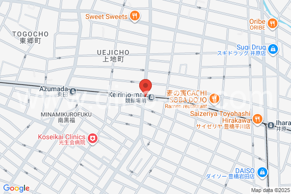 競輪場前(愛知)メンズエステの地図です。map of Keirinjōmae station where spa and massage salons are located