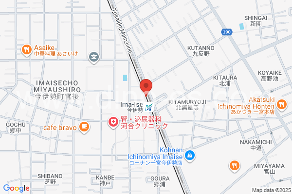 今伊勢メンズエステの地図です。map of Imaise station where spa and massage salons are located