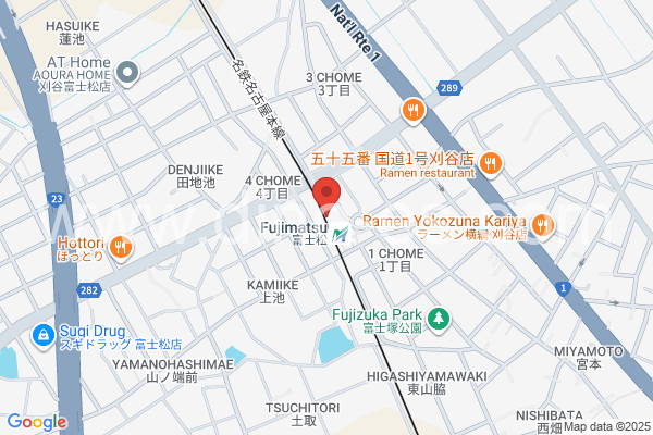 富士松メンズエステの地図です。map of Fujimatsu station where spa and massage salons are located