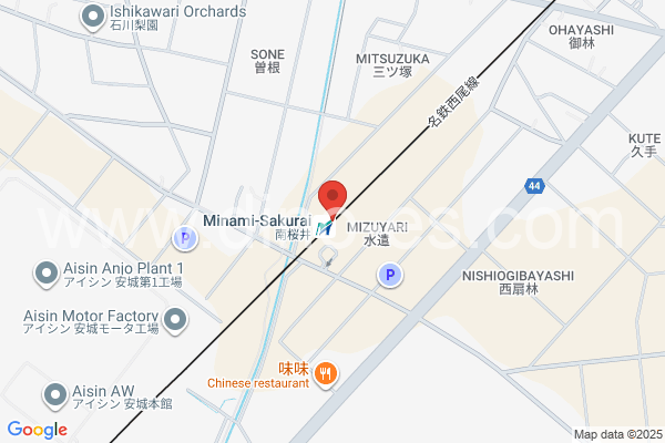 南桜井(愛知)メンズエステの地図です。map of Minami Sakurai station where spa and massage salons are located