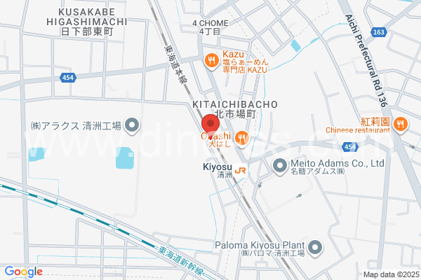 清洲メンズエステの地図です。map of Kiyosu station where spa and massage salons are located