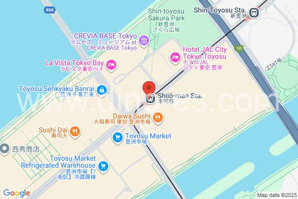 市場前メンズエステの地図です。map of Shijōmae station where spa and massage salons are located