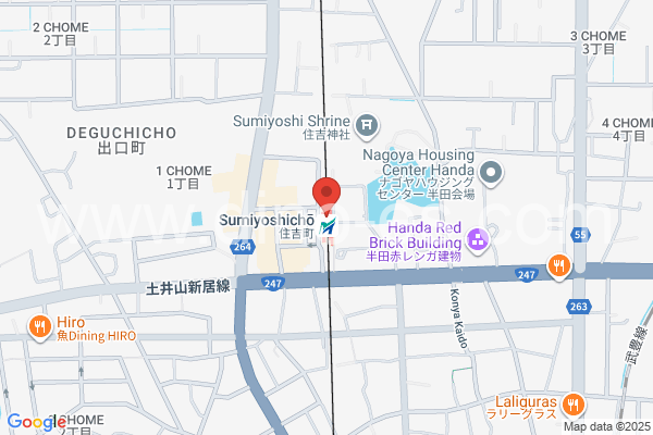 住吉町メンズエステの地図です。map of Sumiyoshichō station where spa and massage salons are located