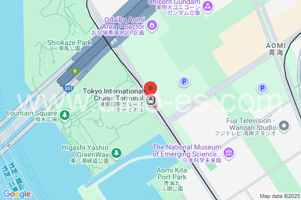船の科学館メンズエステの地図です。map of Fune-no-kagakukan station where spa and massage salons are located