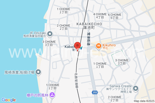 蒲池(愛知)メンズエステの地図です。map of Kabaike station where spa and massage salons are located