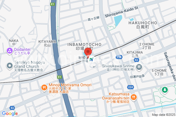 印場メンズエステの地図です。map of Imba station where spa and massage salons are located