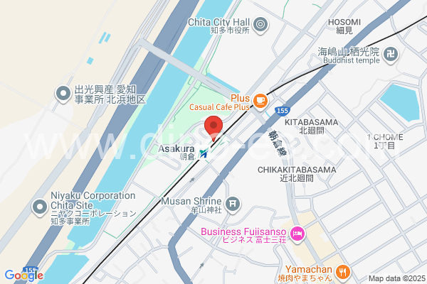 朝倉(愛知)メンズエステの地図です。map of Asakura station where spa and massage salons are located