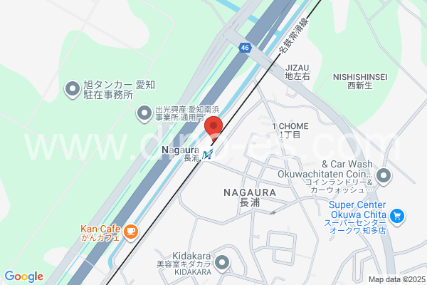長浦(愛知)メンズエステの地図です。map of Nagaura station where spa and massage salons are located