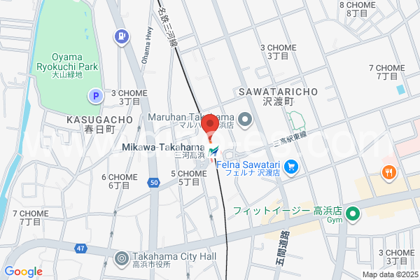 三河高浜メンズエステの地図です。map of Mikawa-Takahama station where spa and massage salons are located