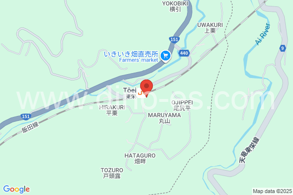 東栄メンズエステの地図です。map of Tōei station where spa and massage salons are located