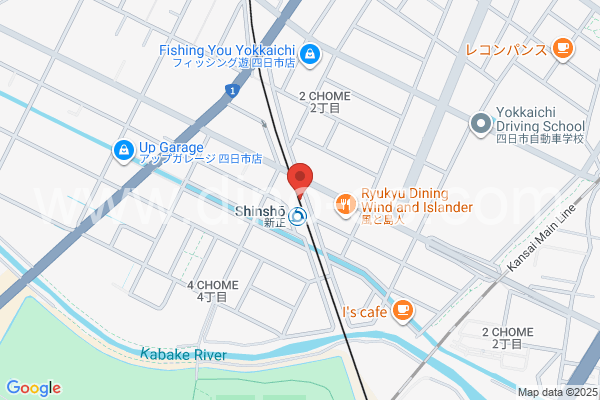 新正メンズエステの地図です。map of Shinshō station where spa and massage salons are located