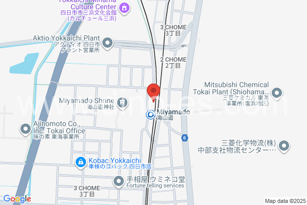 海山道メンズエステの地図です。map of Miyamado station where spa and massage salons are located
