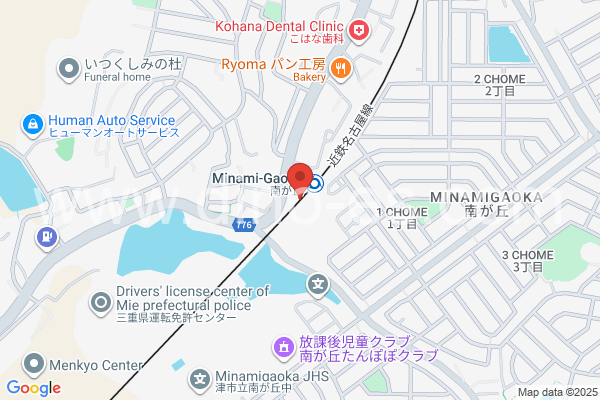 南が丘メンズエステの地図です。map of Minamigaoka station where spa and massage salons are located