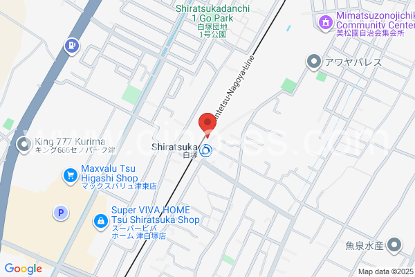 白塚メンズエステの地図です。map of Shiratsuka station where spa and massage salons are located